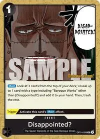 Disappointed (The Azure Sea's Seven Release Event Cards)