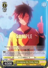 Divulging the Trick Sora (No Game No Life)