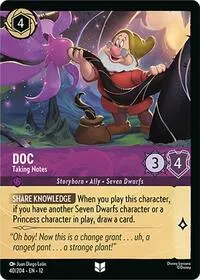 Doc Taking Notes Foil (Wilds Unknown) — Lorcana TCG Card Value