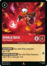 Donald Duck Ruby Champion (Whispers in the Well) — Lorcana TCG Card Value