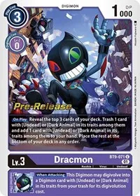 Dracmon (X Record Pre-Release Cards) — Digimon Card Game Card Value