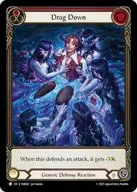 Drag Down Red FAB442 (Flesh and Blood: Promo Cards)