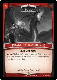 Dragonic Summoner (Alpha Demo Intro Decks) — Argent Saga TCG Card Value