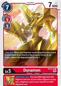 Duramon (Starter Deck 13: Ragnaloardmon) — Digimon Card Game Card Value