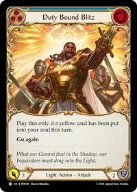 Duty Bound Blitz Blue (Compendium of Rathe) — Flesh & Blood TCG Card Value