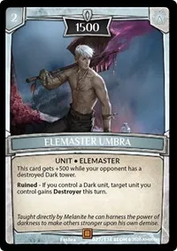 Elemaster Umbra (Echoes of Hokken) — Argent Saga TCG Card Value