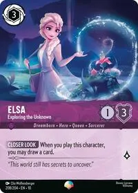 Elsa Exploring the Unknown Epic (Whispers in the Well) — Lorcana TCG Card Value