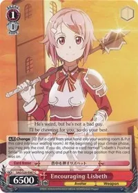 Encouraging Lisbeth (Sword Art Online)