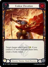 Endear Devotion Red (Blitz Deck: The Hunted - Fang) — Flesh & Blood TCG Card Value