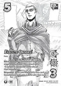 Execute Orders Alternate Art (Attack on Titan: Battle for Humanity) — UniVersus Card Value