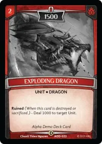 Exploding Dragon (Alpha Demo Intro Decks) — Argent Saga TCG Card Value
