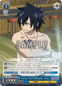 Fairy Tail Wizard Gray (Fairy Tail ver.E) — Weiss Schwarz Card Value