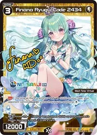 Finana Ryugu Code 2434 Parallel Foil (Collab Booster: Nijisanji Diva)
