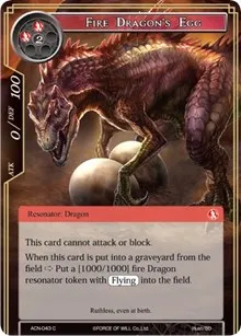 Fire Dragons Egg (Ancient Nights) — Force of Will Card Value