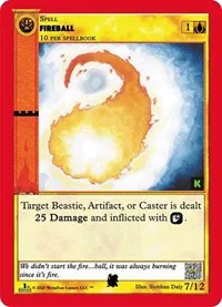 Fireball (Cryptid Nation: Kickstarter Edition Tribal Theme Decks) — MetaZoo Card Value