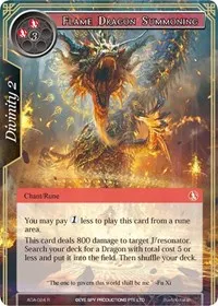 Flame Dragon Summoning (Awakening of the Ancients) — Force of Will Card Value