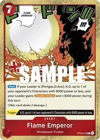 Flame Emperor (Pillars of Strength) — One Piece Card Game Card Value