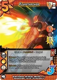 Flamethrower Provisional Showdown 3 (UniVersus: My Hero Academia Promo Cards)