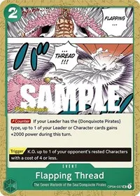 Flapping Thread (Kingdoms of Intrigue Pre-Release Cards) — One Piece Card Game Card Value