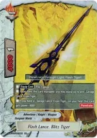Flash Lance Blitz Tiger (Assault of the Omni Lords) — Future Card BuddyFight Card Value