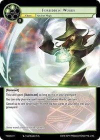 Forbidden Words (Starter Deck: Yokoshima) — Force of Will Card Value