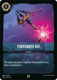 Fortunate Hit (Illumineer's Quest: Deep Trouble) — Lorcana TCG Card Value
