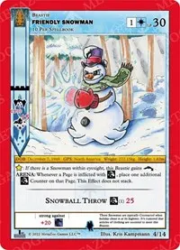 Friendly Snowman (Wilderness: First Edition Tribal Theme Decks)