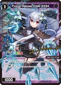 Fuyuki Hakase Code 2434 Parallel Foil (Collab Booster: Nijisanji Diva)