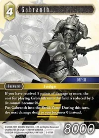 Gabranth (Opus V) — Final Fantasy TCG Card Value