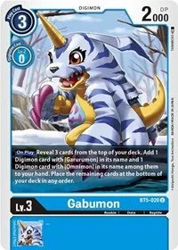 Gabumon (Battle of Omni) — Digimon Card Game Card Value