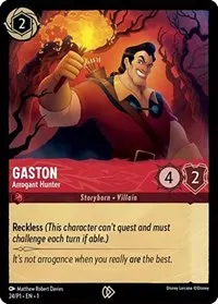Gaston Arrogant Hunter (Disney Lorcana Promo Cards)