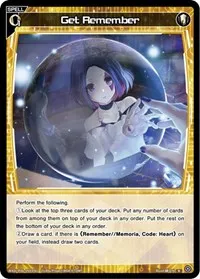 Get Remember (Welcome Back Diva -selector-) — WIXOSS Card Value