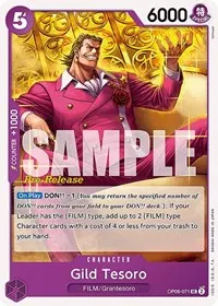Gild Tesoro (Wings of the Captain Pre-Release Cards)