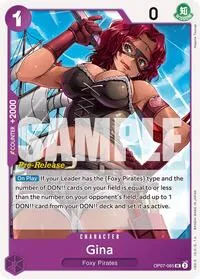 Gina (500 Years in the Future Pre-Release Cards) — One Piece Card Game Card Value