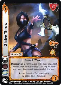 Glaive Throw (Mortal Kombat X) — UniVersus Card Value
