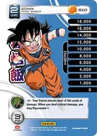 Gohan Young Warrior Rainbow Parallel Foil (Panini: Set 1)