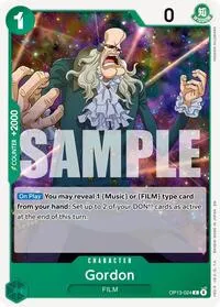 Gordon (Carrying On His Will) — One Piece Card Game Card Value