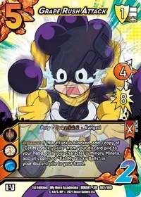 Grape Rush Attack XR (UniVersus: My Hero Academia) — UniVersus Card Value