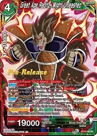 Great Ape Raditz Might Unleashed (Saiyan Showdown Pre-Release Cards)
