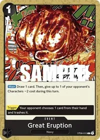 Great Eruption (Starter Deck 6: Absolute Justice) — One Piece Card Game Card Value