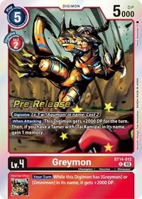 Greymon (Blast Ace Pre-Release Cards)