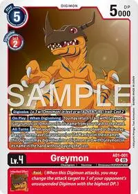 Greymon AD1 001 (Advanced Booster Digimon Generation)