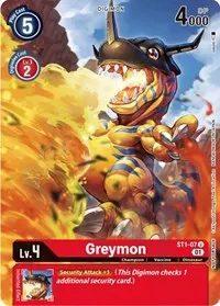 Greymon ST1 07 Dimensional Phase Pre Release (Starter Deck 01: Gaia Red)