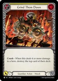 Grind Them Down Yellow (Mastery Pack Guardian) — Flesh & Blood TCG Card Value