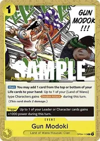 Gun Modoki (Kingdoms of Intrigue Pre-Release Cards) — One Piece Card Game Card Value