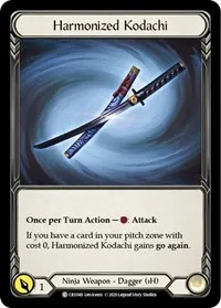 Harmonized Kodachi (Crucible of War) — Flesh & Blood TCG Card Value