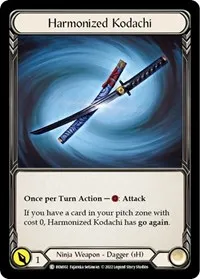 Harmonized Kodachi (Blitz Deck: Outsiders - Benji) — Flesh & Blood TCG Card Value