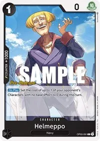 Helmeppo (Pillars of Strength Pre-Release Cards) — One Piece Card Game Card Value