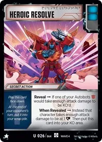 Heroic Resolve (War for Cybertron: Siege II) — Transformers TCG Card Value