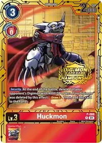 Huckmon P 066 Championship 2023 Gold Card Set (Digimon Promotion Cards)
